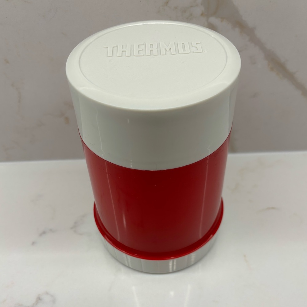 Vintage Classic Thermos 10 oz. Food Jar Hot Pink and White